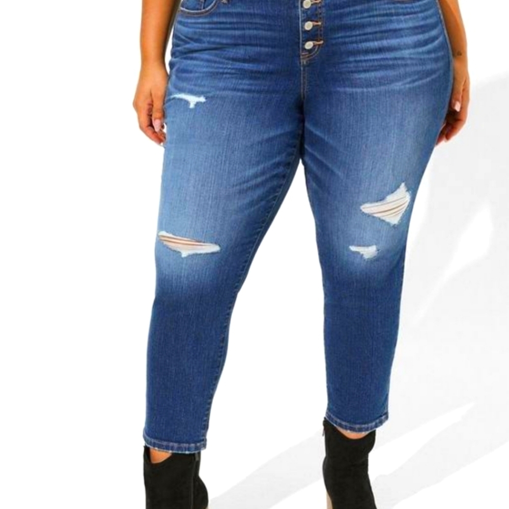 Perfect Skinny Ankle Vintage Stretch Mid-Rise Jean